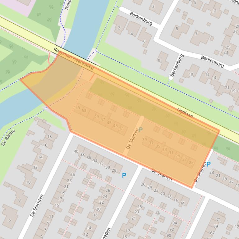 Kaart van postcodegebied 8701ZK.