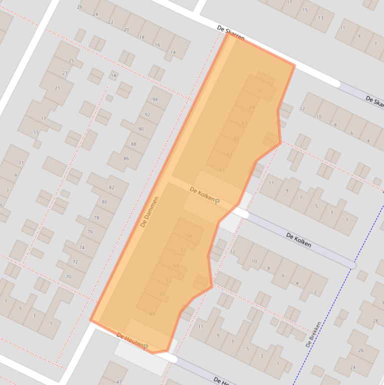 Kaart van postcodegebied 8701ZP.