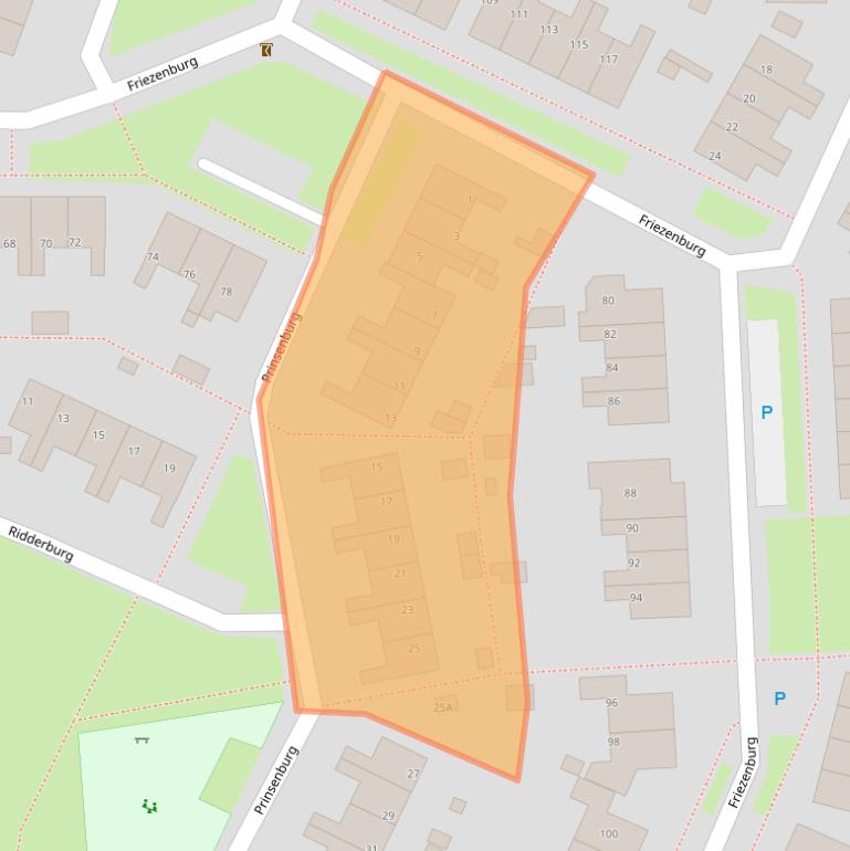 Kaart van postcodegebied 8702AM.