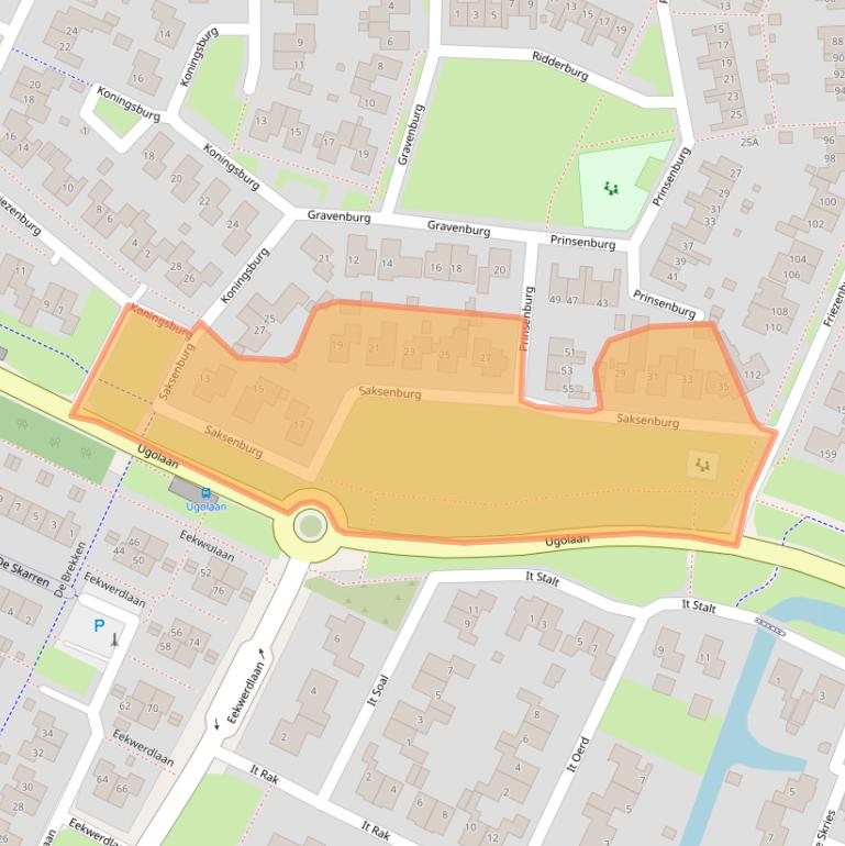 Kaart van postcodegebied 8702AZ.