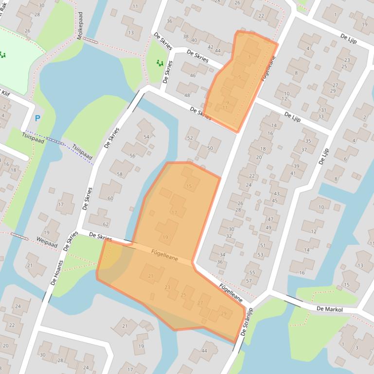 Kaart van postcodegebied 8702CC.