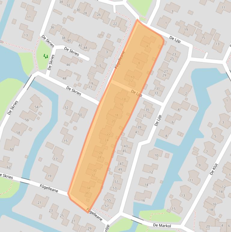 Kaart van postcodegebied 8702CD.