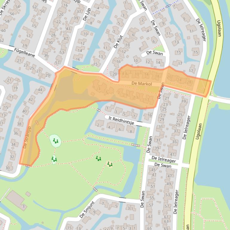 Kaart van postcodegebied 8702CK.