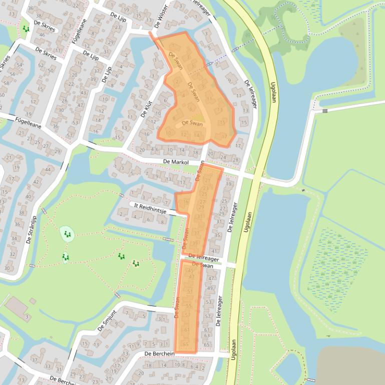 Kaart van postcodegebied 8702CL.