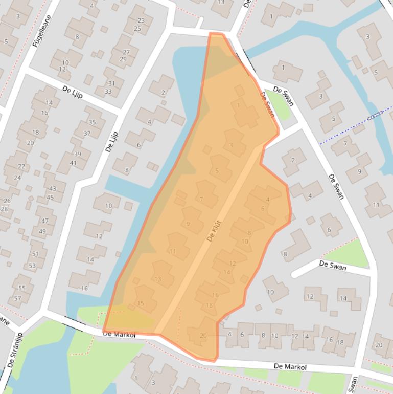 Kaart van postcodegebied 8702CM.