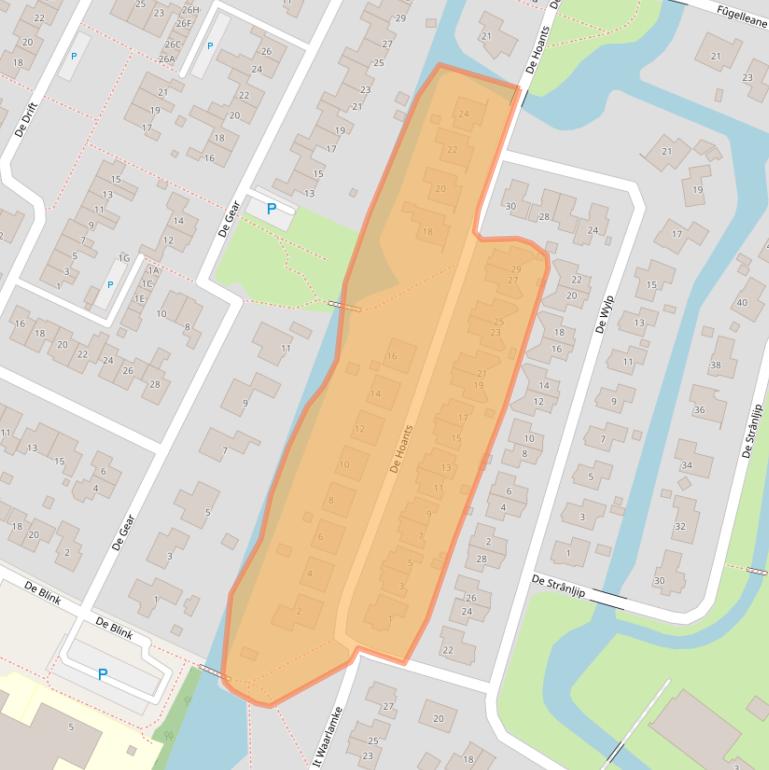 Kaart van postcodegebied 8702CS.