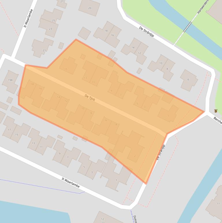 Kaart van postcodegebied 8702CW.