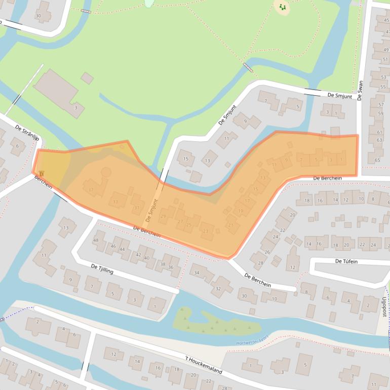 Kaart van postcodegebied 8702CX.