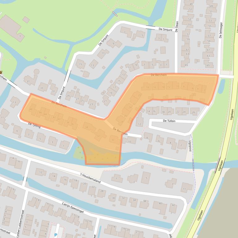 Kaart van postcodegebied 8702CZ.