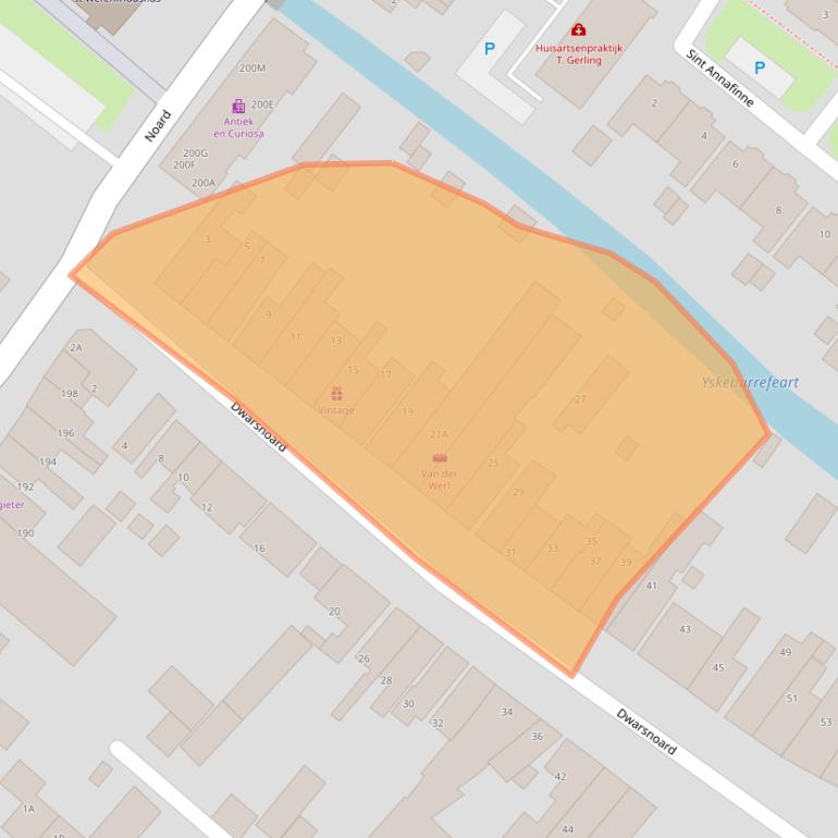 Kaart van postcodegebied 8711AP.