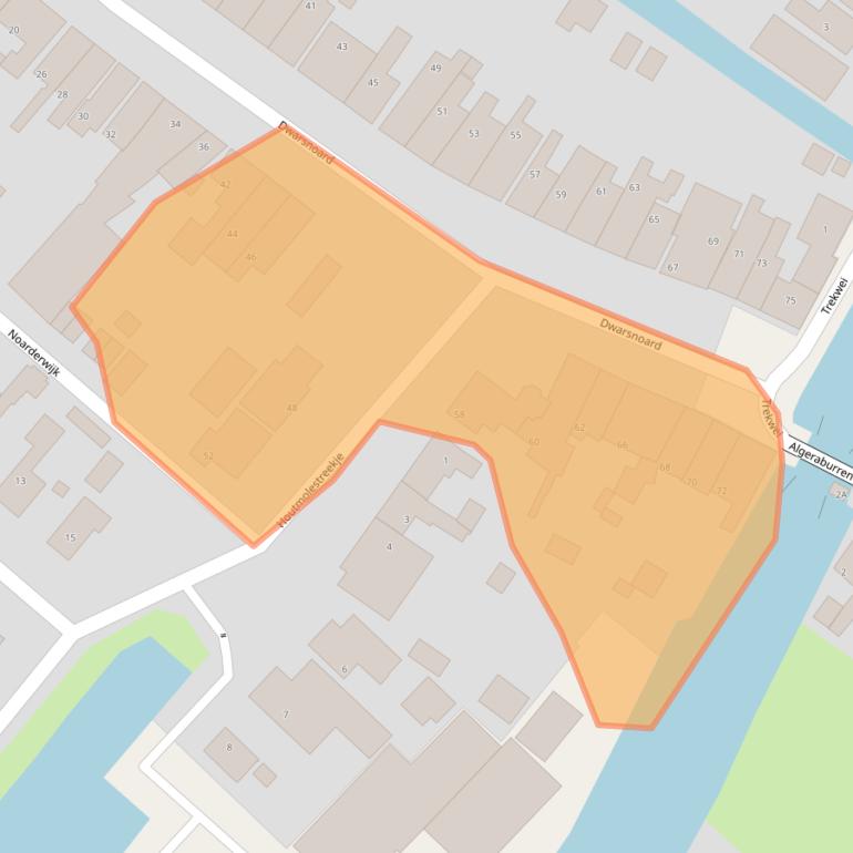 Kaart van postcodegebied 8711AT.