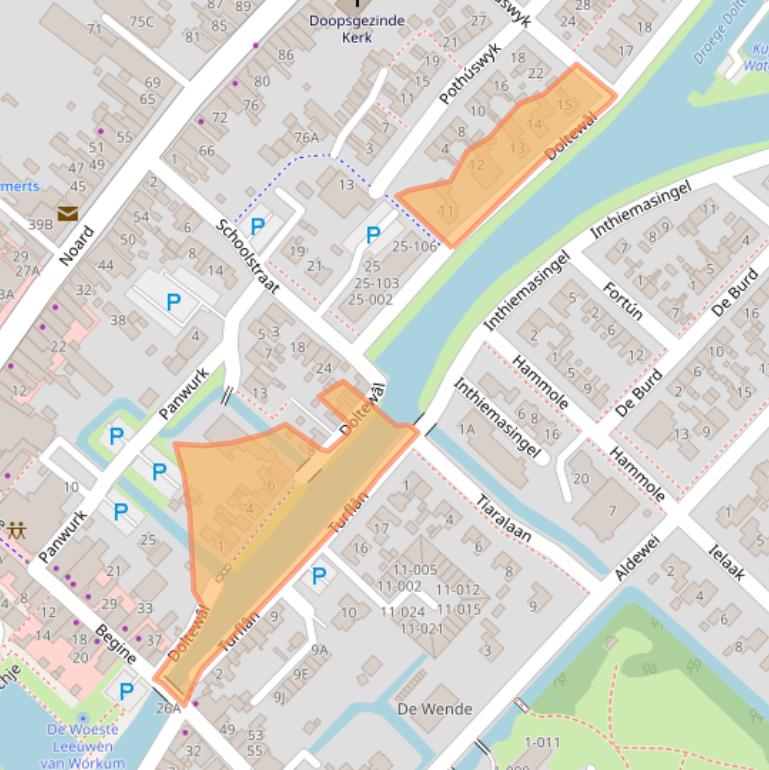 Kaart van postcodegebied 8711AX.