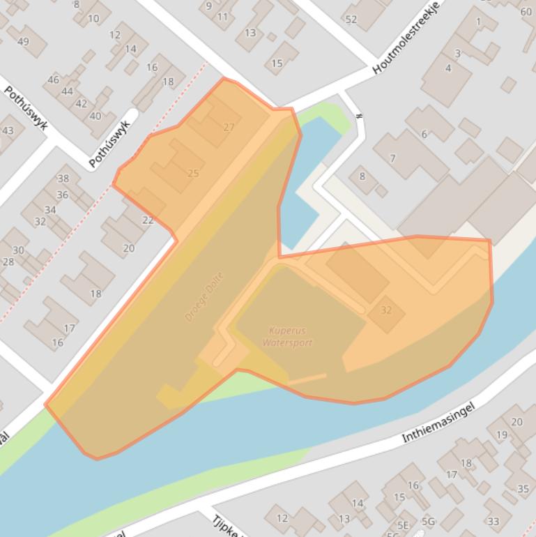 Kaart van postcodegebied 8711BA.