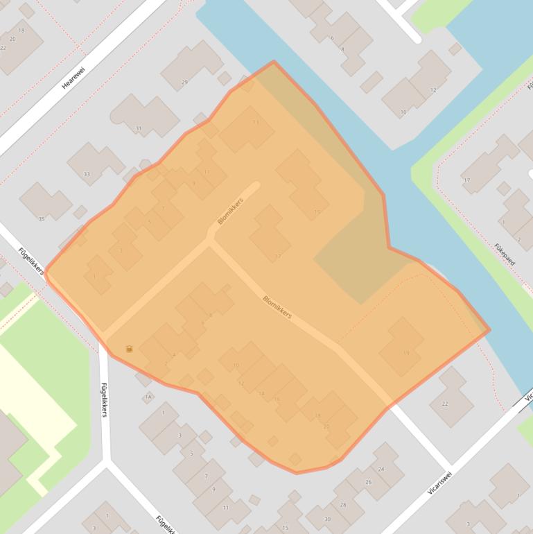 Kaart van postcodegebied 8711DA.