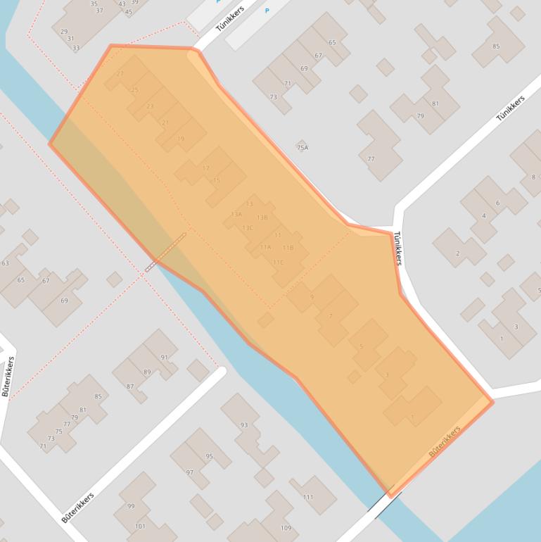 Kaart van postcodegebied 8711DH.