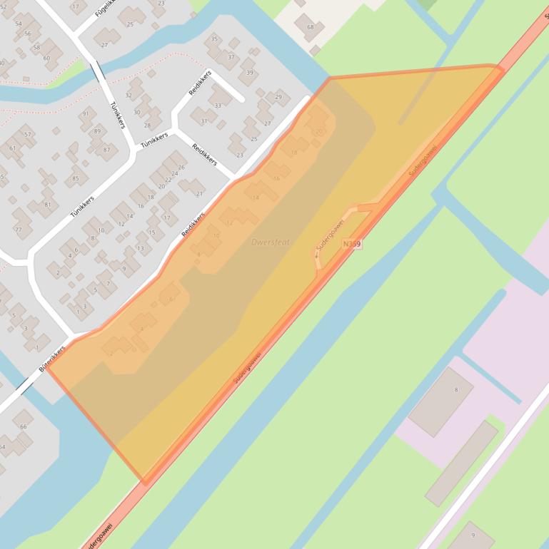 Kaart van postcodegebied 8711DM.