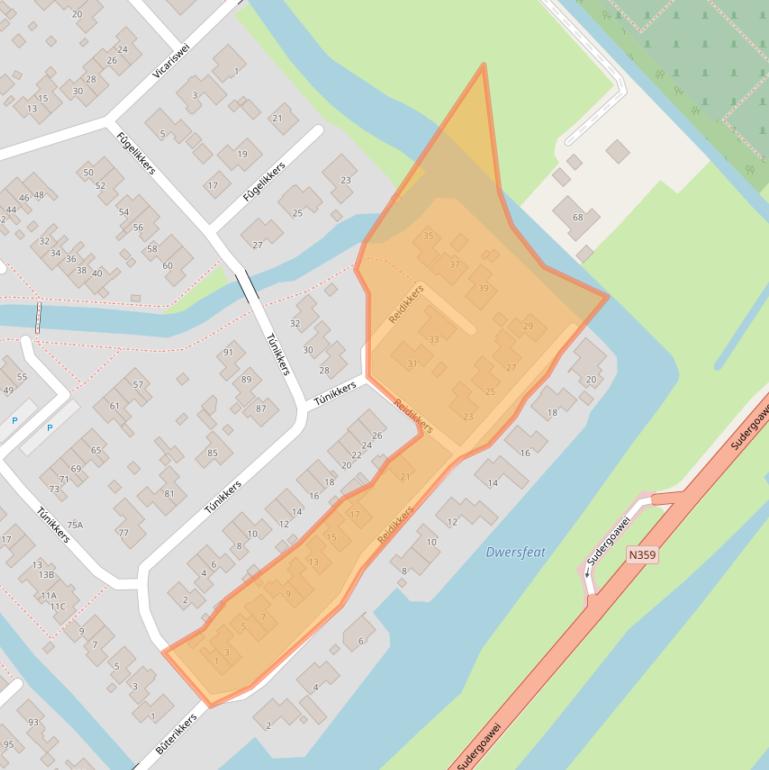 Kaart van postcodegebied 8711DN.