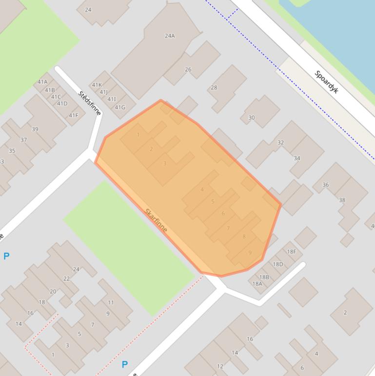 Kaart van postcodegebied 8711GJ.