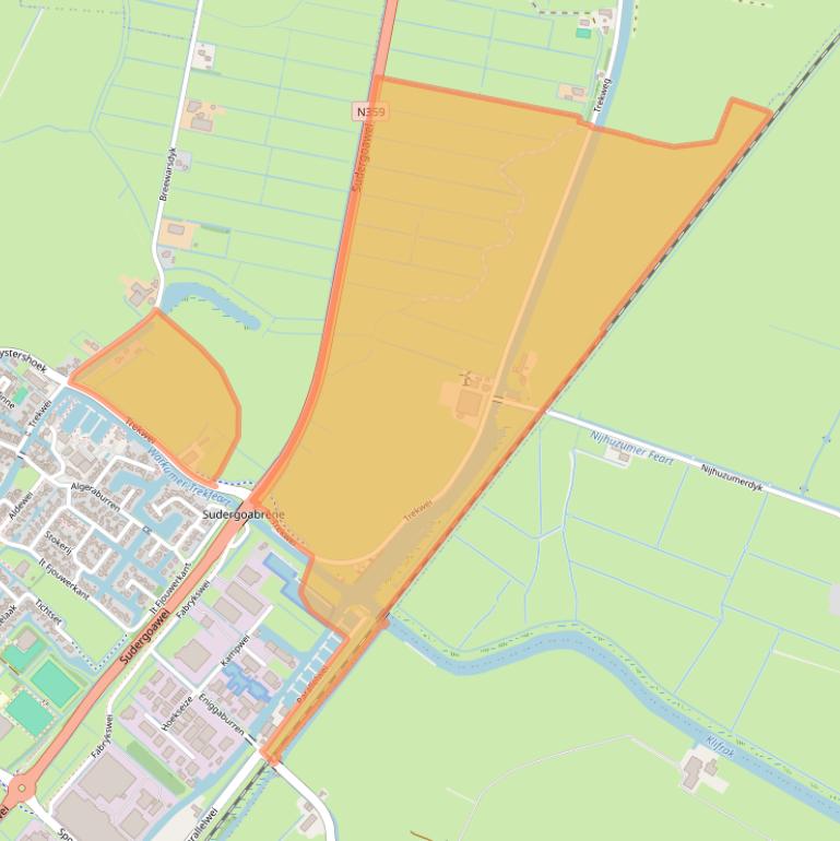 Kaart van postcodegebied 8711GS.