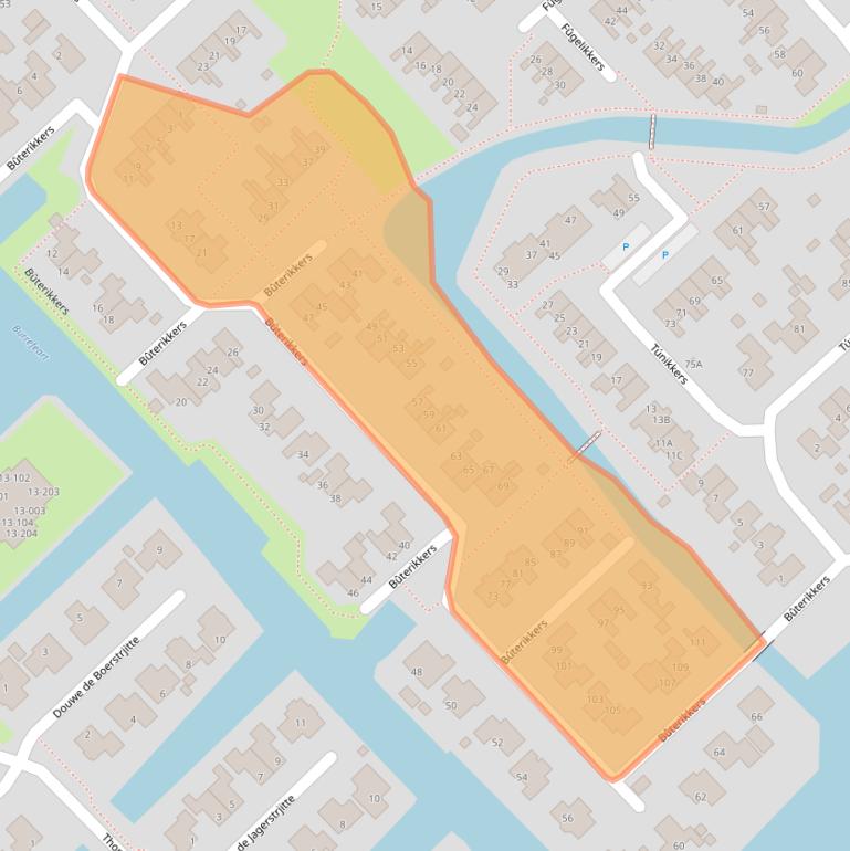 Kaart van postcodegebied 8711GT.