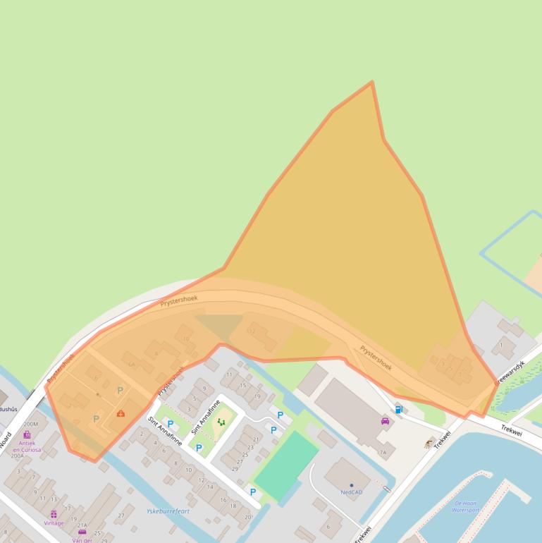 Kaart van postcodegebied 8711HA.