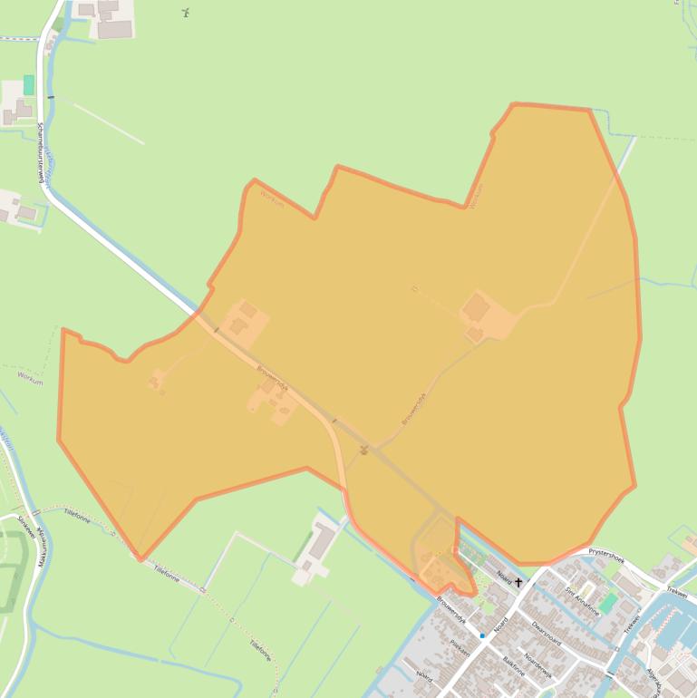 Kaart van postcodegebied 8711HB.