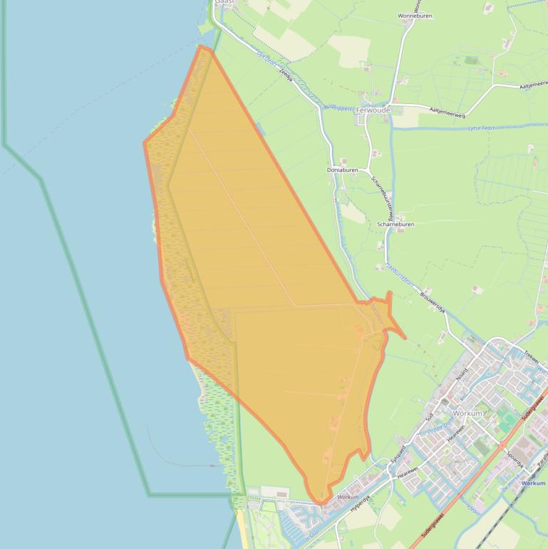 Kaart van postcodegebied 8711HC.