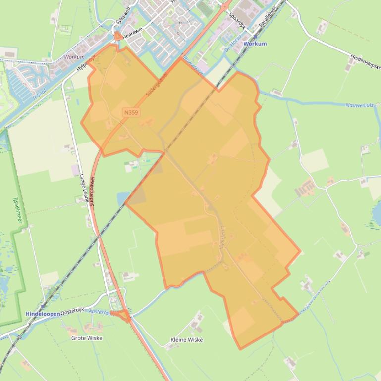 Kaart van postcodegebied 8711HH.