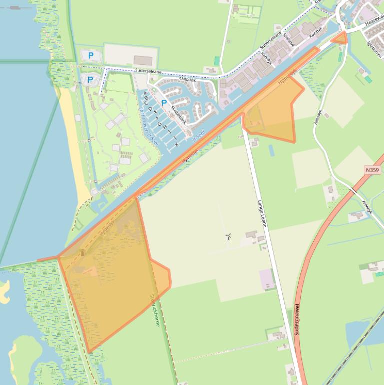 Kaart van postcodegebied 8711HJ.