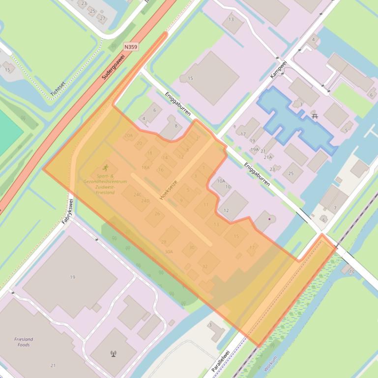 Kaart van postcodegebied 8711HR.