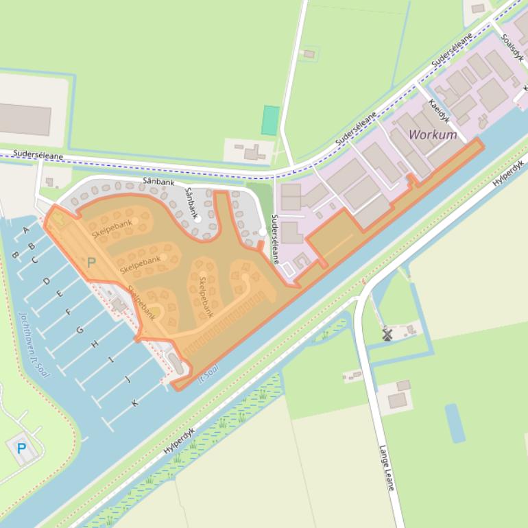 Kaart van postcodegebied 8711JK.