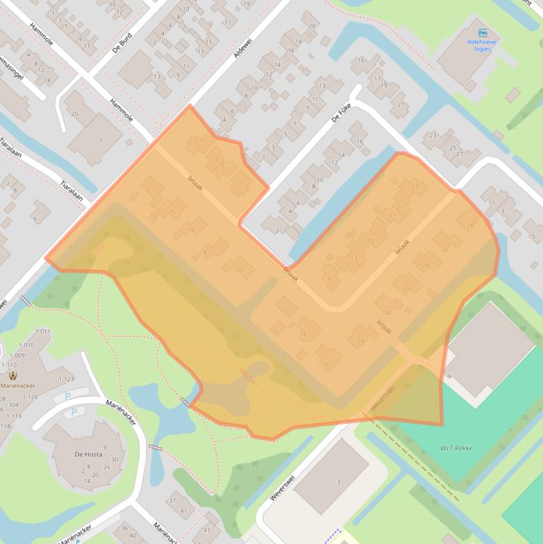 Kaart van postcodegebied 8711KP.