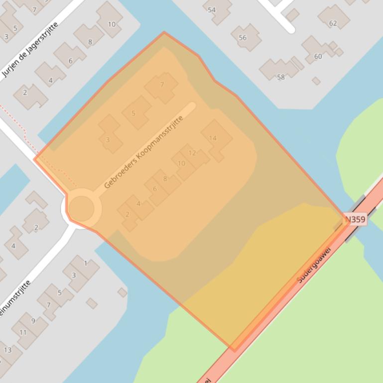 Kaart van postcodegebied 8711LJ.