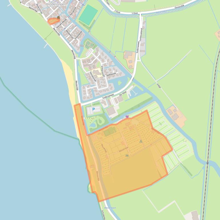 Kaart van postcodegebied 8713JA.