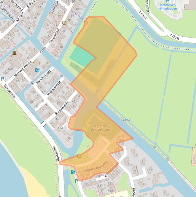 Kaart van postcodegebied 8713JC.