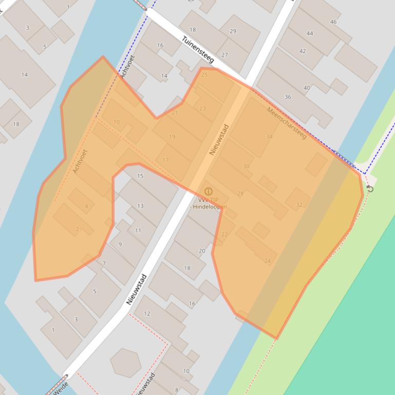 Kaart van postcodegebied 8713JL.