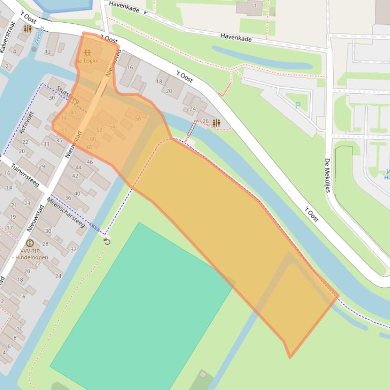 Kaart van postcodegebied 8713JN.