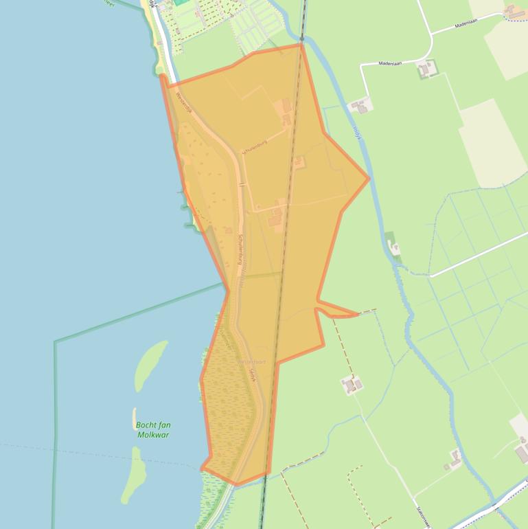 Kaart van postcodegebied 8713JT.