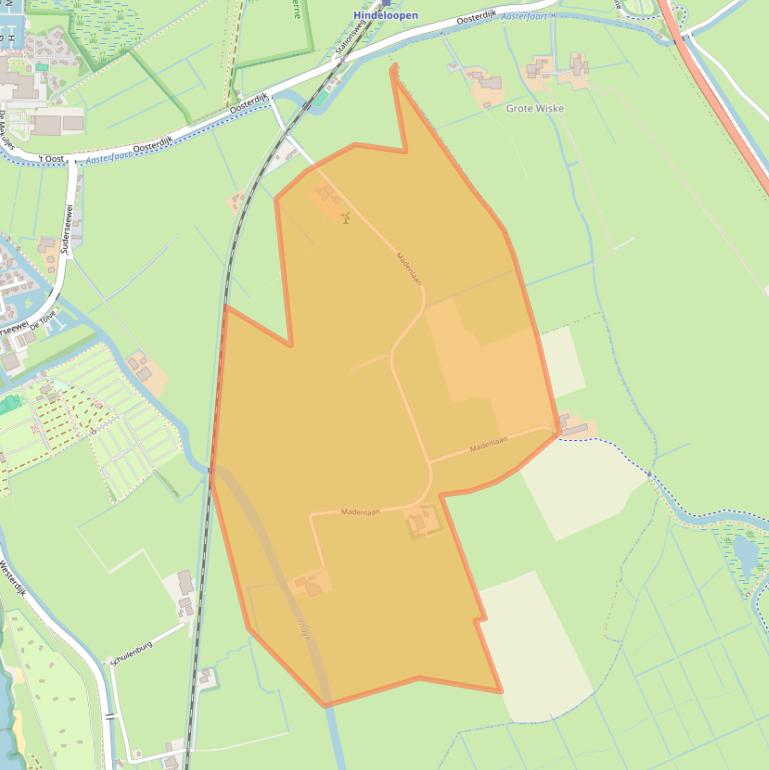 Kaart van postcodegebied 8713JX.