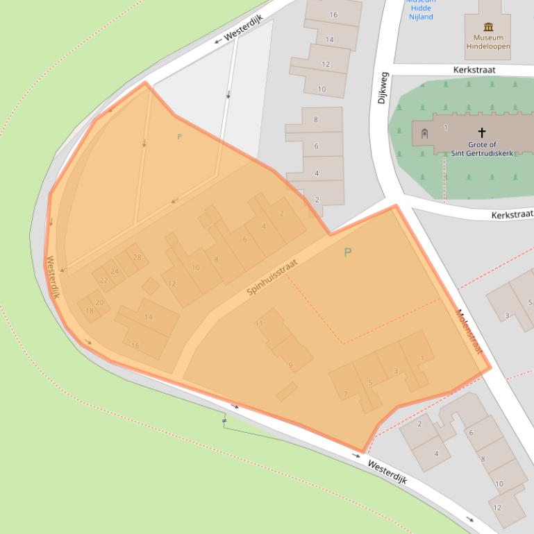 Kaart van postcodegebied 8713KE.