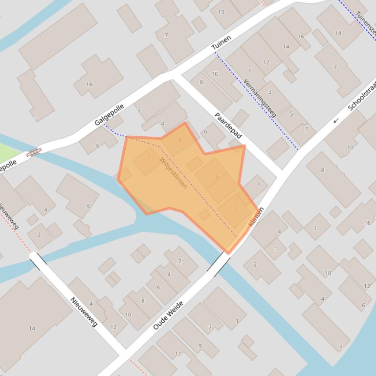 Kaart van postcodegebied 8713KP.