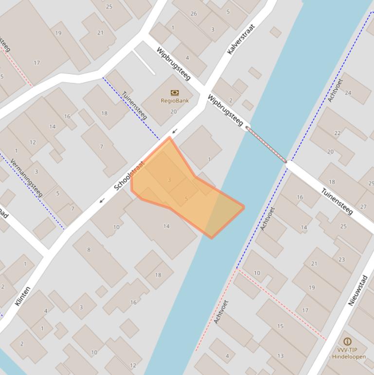 Kaart van postcodegebied 8713KS.