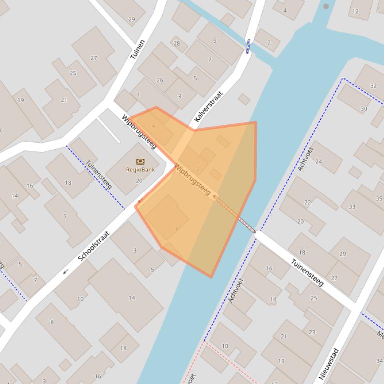 Kaart van postcodegebied 8713KT.