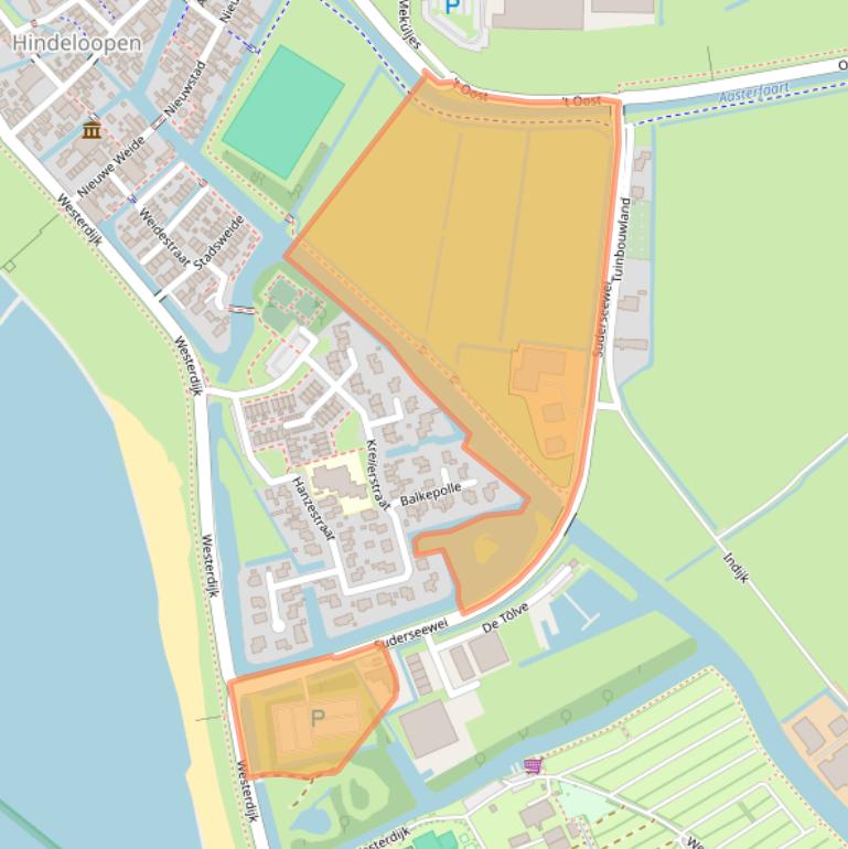 Kaart van postcodegebied 8713LL.