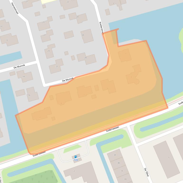 Kaart van postcodegebied 8713LM.