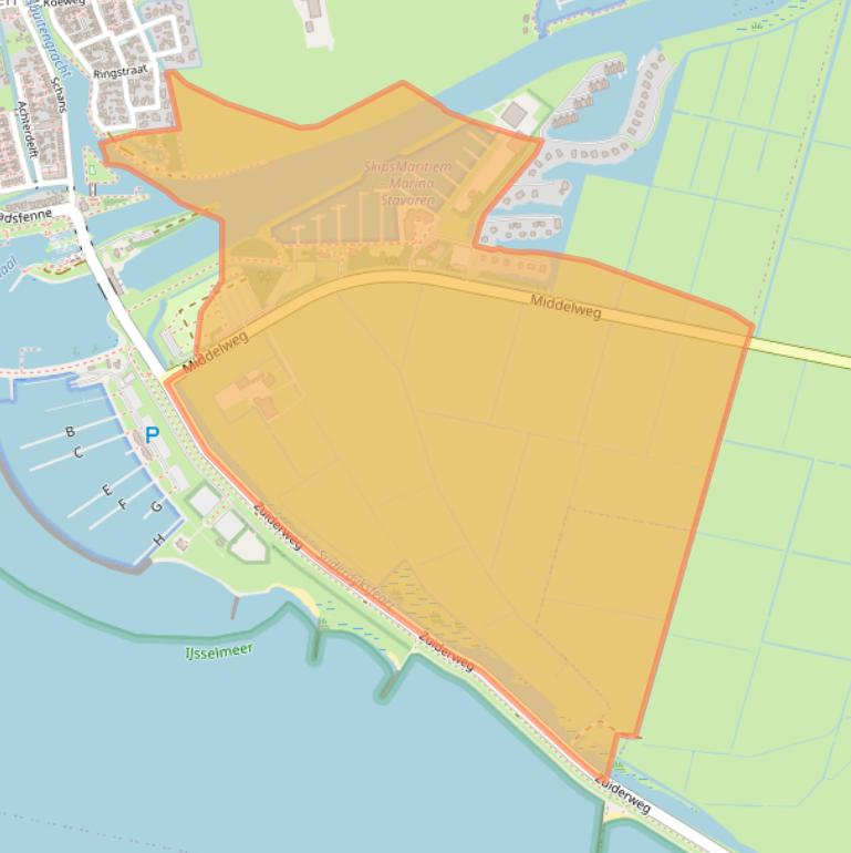 Kaart van postcodegebied 8715ET.