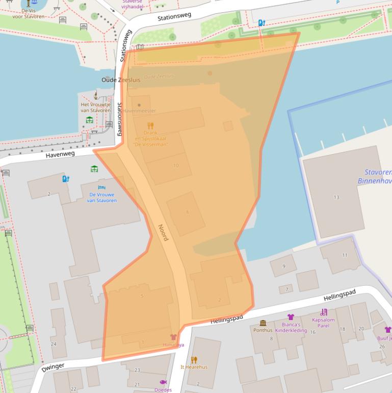 Kaart van postcodegebied 8715HR.