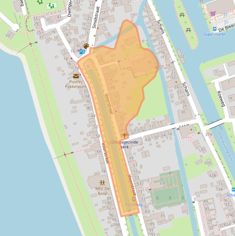 Kaart van postcodegebied 8715HW.