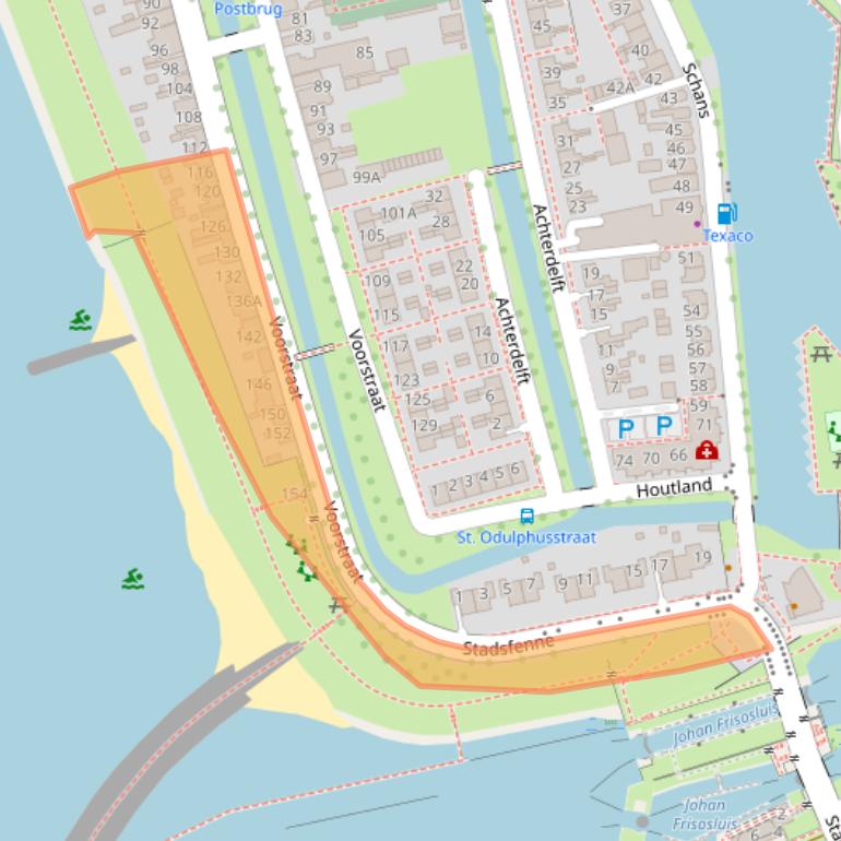 Kaart van postcodegebied 8715JD.