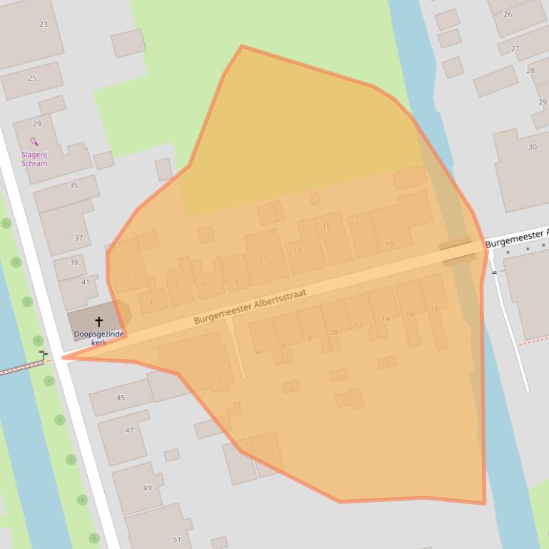 Kaart van postcodegebied 8715JE.